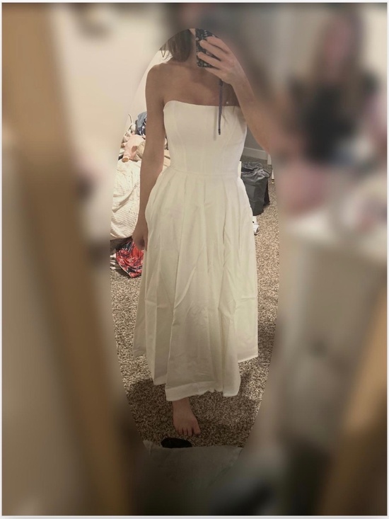 House of CB Dresses & Skirts - House of CB - Audrey Strapless Fit & Flare Dress in White